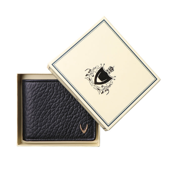 Ee Myw-01A  Black Leather Bi-Fold Wallet