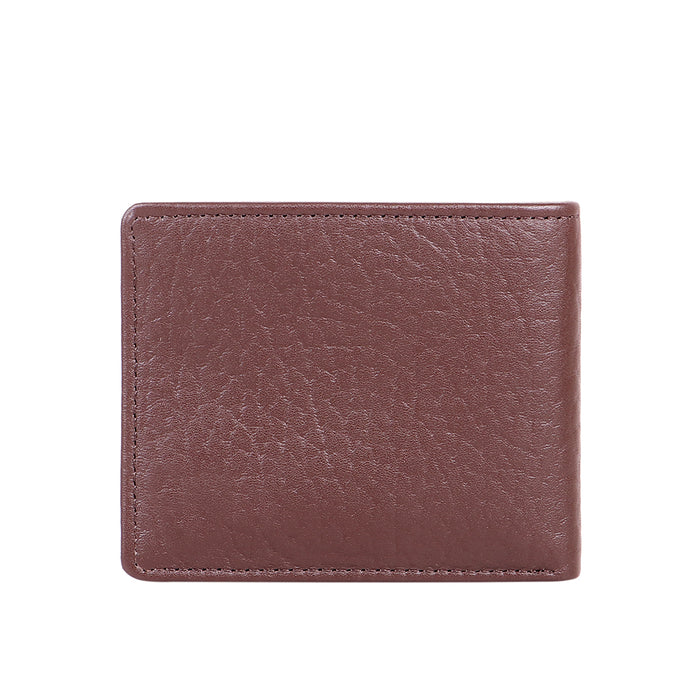 Ee Myw-01A  Brown Leather Bi-Fold Wallet
