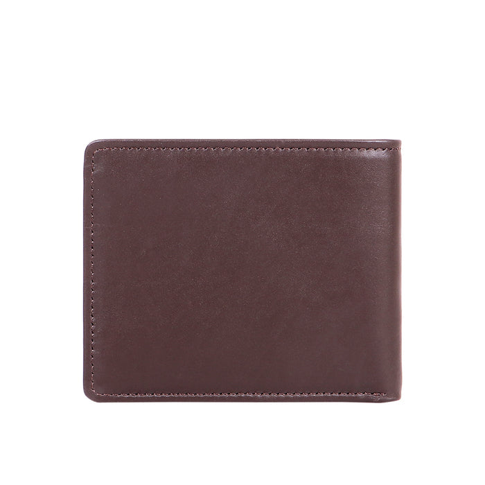 Ee Myw-01A  Brown Leather Bi-Fold Wallet