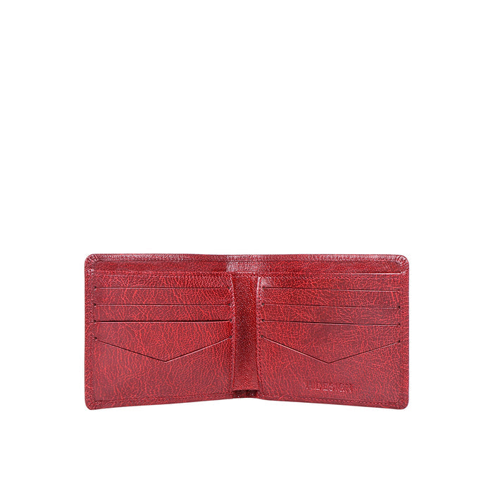 Ee Myw-01A  Red Leather Bi-Fold Wallet