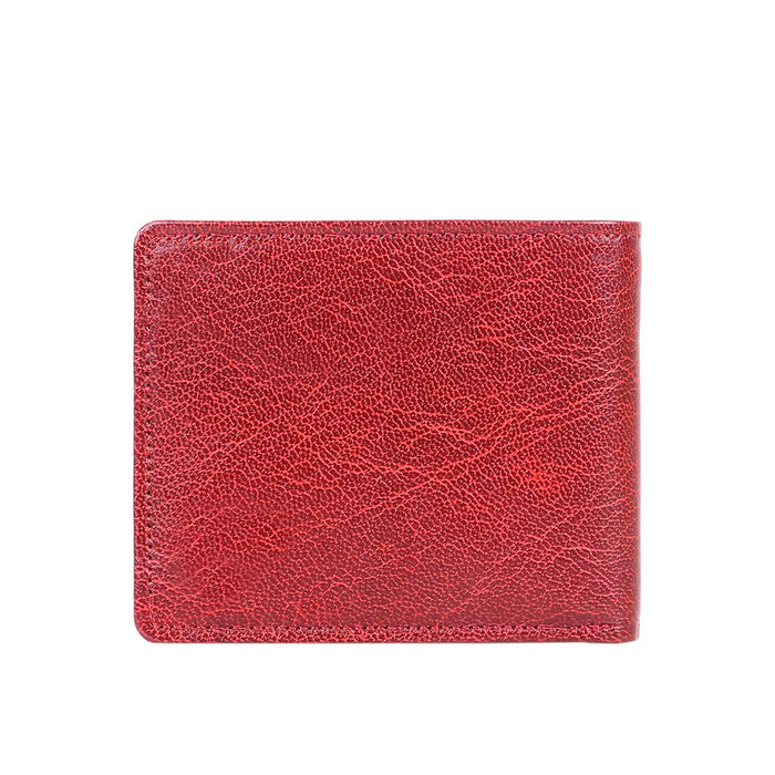 Ee Myw-01A  Red Leather Bi-Fold Wallet