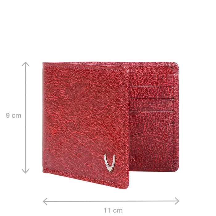 Ee Myw-01A  Red Leather Bi-Fold Wallet