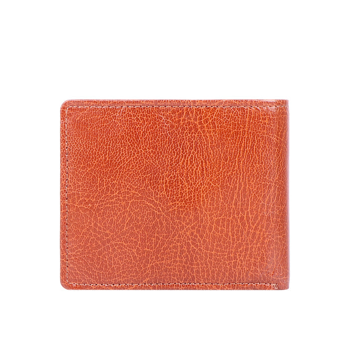 Ee Myw-01A  Tan Leather Bi-Fold Wallet