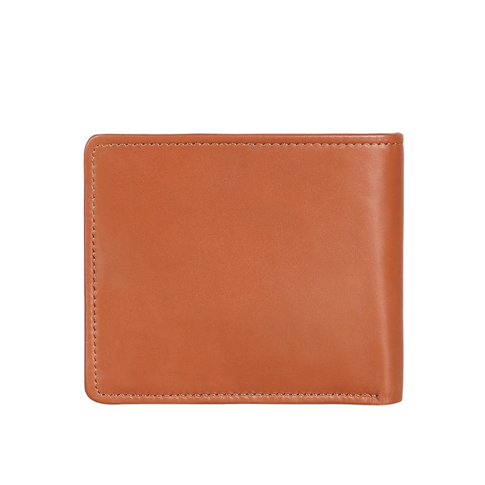 Ee Myw-01A  Tan Leather Bi-Fold Wallet