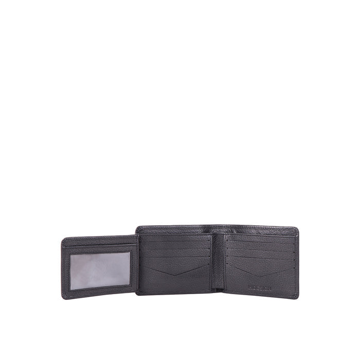 Ee Myw-02  Black Leather Bi-Fold Wallet