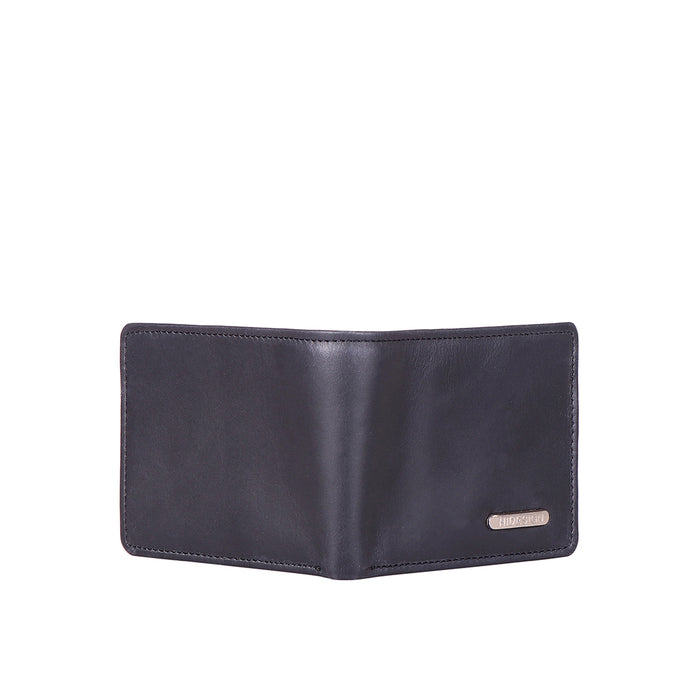 Ee Myw-02  Black Leather Bi-Fold Wallet