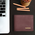 Ee Myw-02  Brown Leather Bi-Fold Wallet