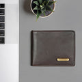 Ee Myw-02  Brown Leather Bi-Fold Wallet