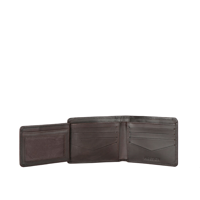 Ee Myw-02  Brown Leather Bi-Fold Wallet