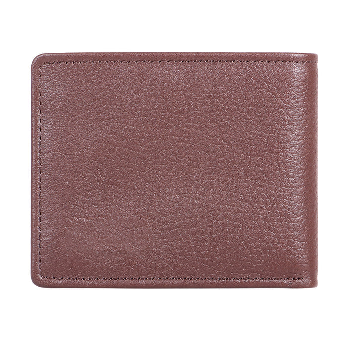 Ee Myw-02  Brown Leather Bi-Fold Wallet