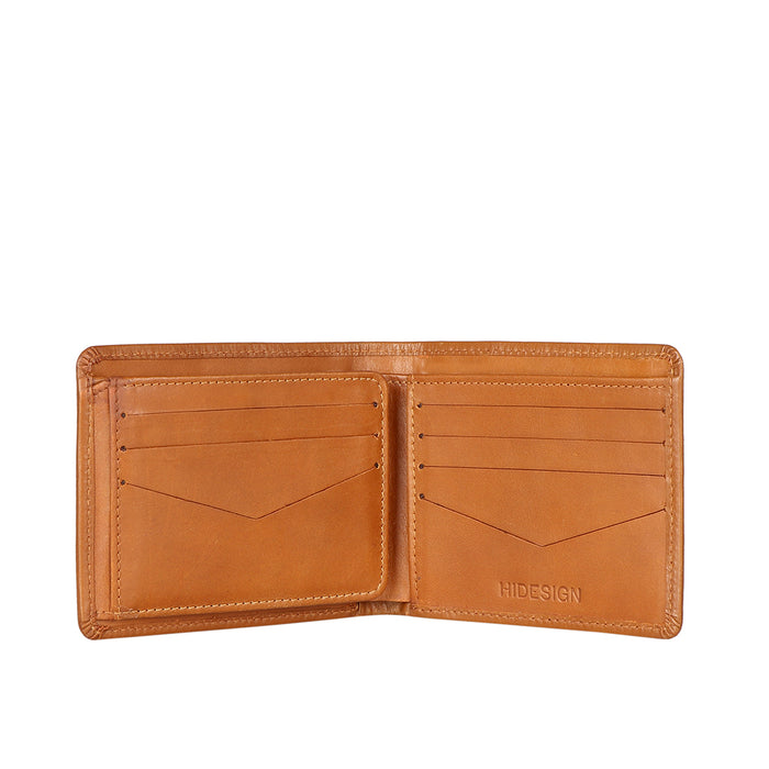 Ee Myw-02  Tan Leather Bi-Fold Wallet