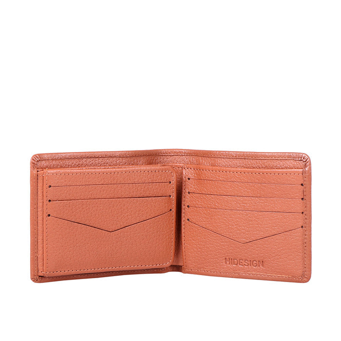 Ee Myw-02  Tan Leather Bi-Fold Wallet