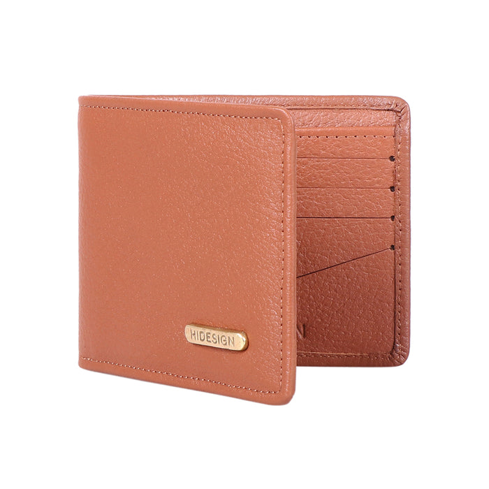 Ee Myw-02  Tan Leather Bi-Fold Wallet