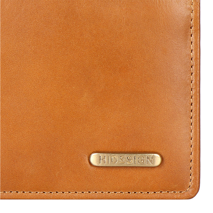 Ee Myw-02  Tan Leather Bi-Fold Wallet