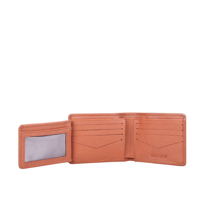 Ee Myw-02  Tan Leather Bi-Fold Wallet