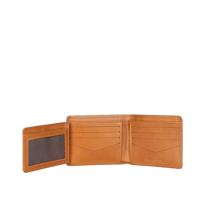 Ee Myw-02  Tan Leather Bi-Fold Wallet