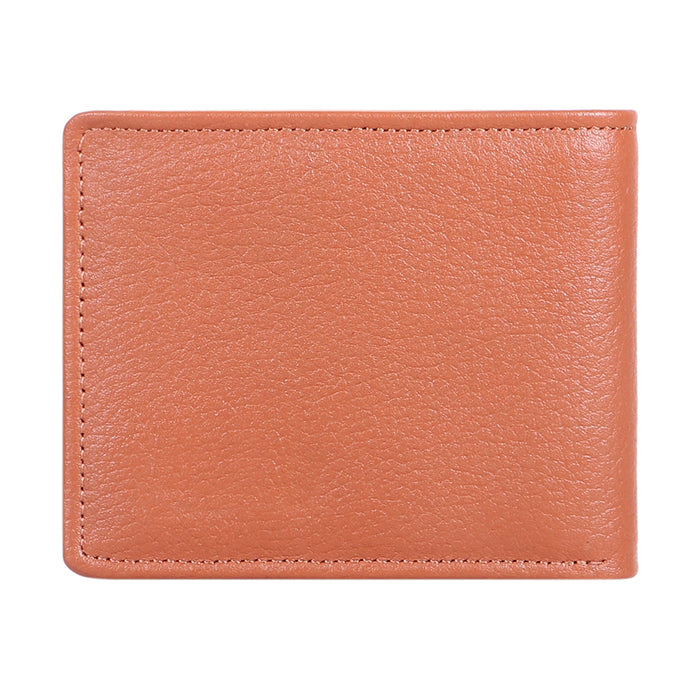 Ee Myw-02  Tan Leather Bi-Fold Wallet