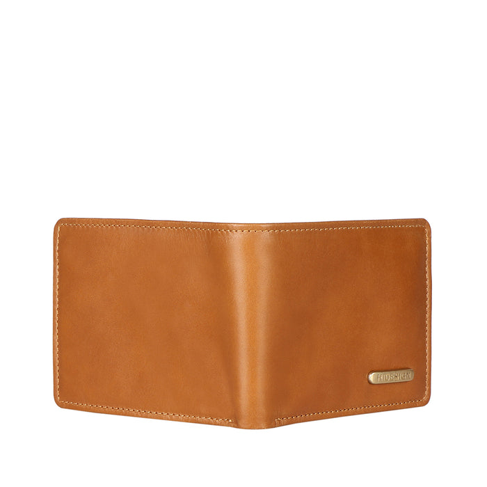 Ee Myw-02  Tan Leather Bi-Fold Wallet