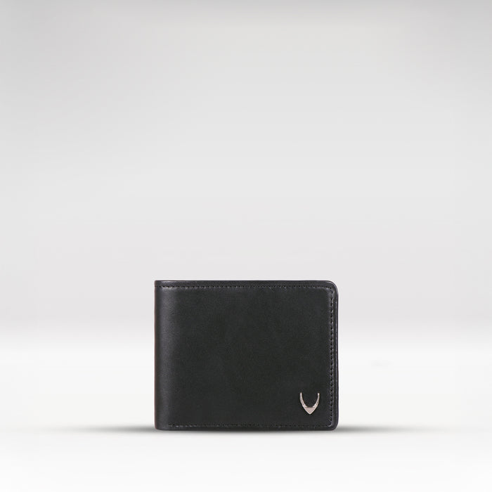 Ee Myw-02A  Black Leather Bi-Fold Wallet