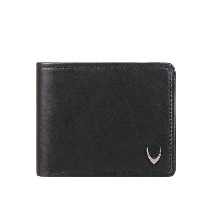 Ee Myw-02A  Black Leather Bi-Fold Wallet
