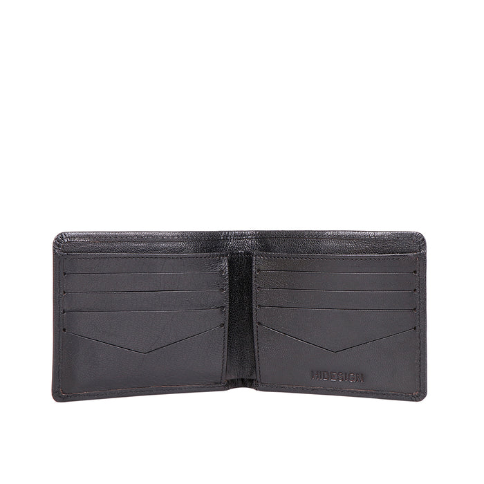 Ee Myw-02A  Black Leather Bi-Fold Wallet