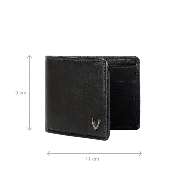 Ee Myw-02A  Black Leather Bi-Fold Wallet