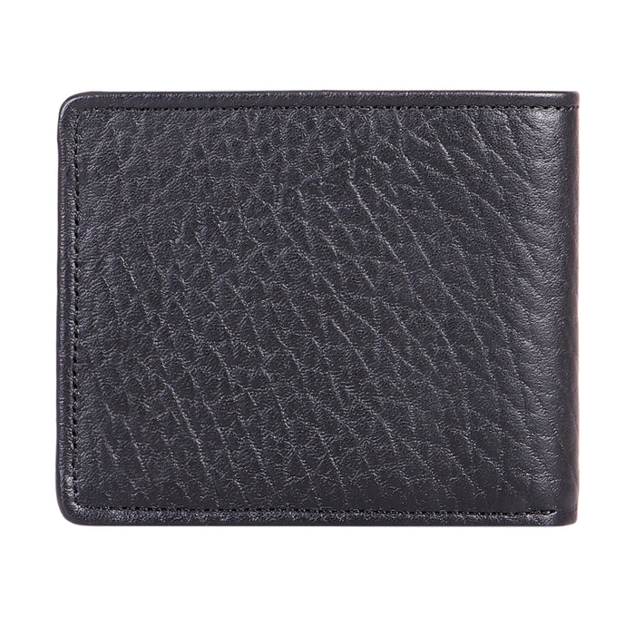 Ee Myw-02A  Black Leather Bi-Fold Wallet