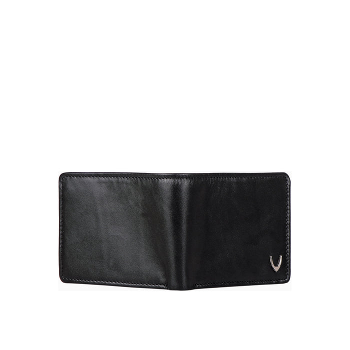 Ee Myw-02A  Black Leather Bi-Fold Wallet