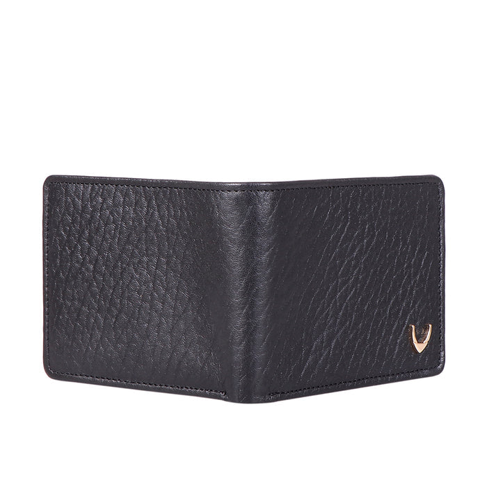 Ee Myw-02A  Black Leather Bi-Fold Wallet