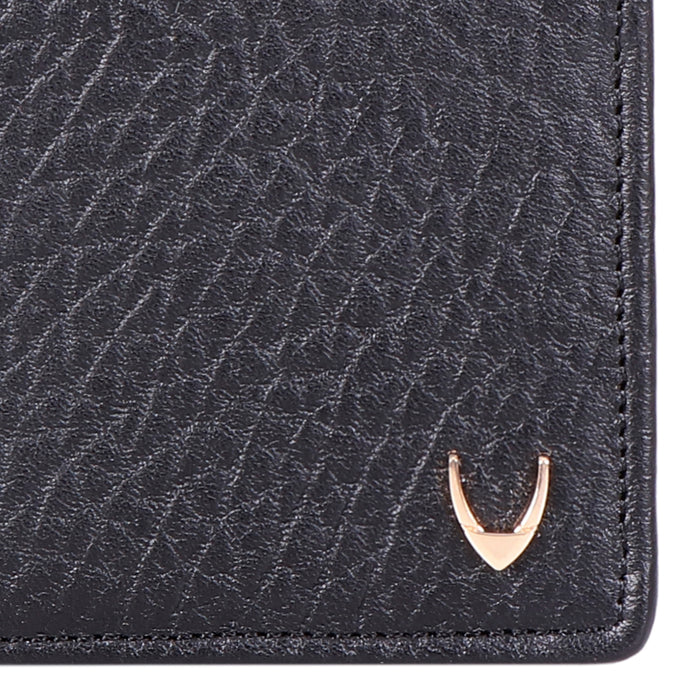 Ee Myw-02A  Black Leather Bi-Fold Wallet