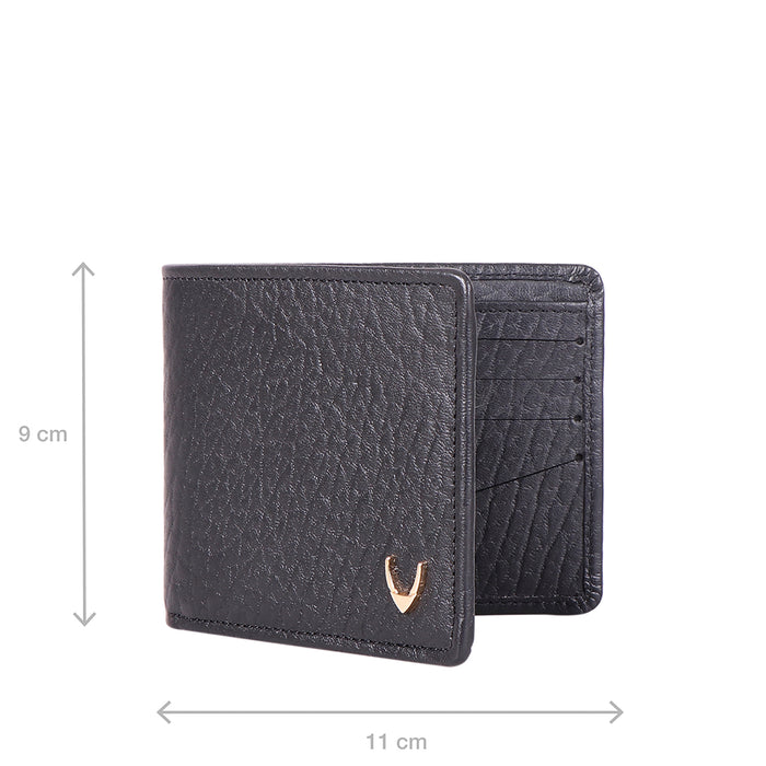 Ee Myw-02A  Black Leather Bi-Fold Wallet