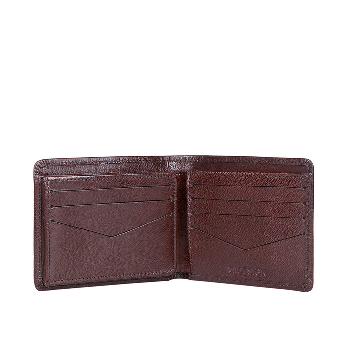 Ee Myw-02A  Brown Leather Bi-Fold Wallet