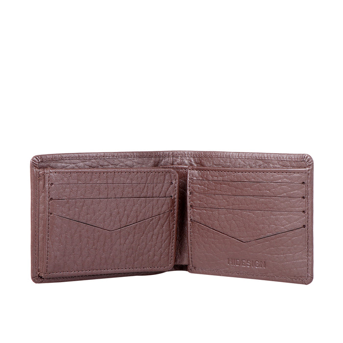 Ee Myw-02A  Brown Leather Bi-Fold Wallet
