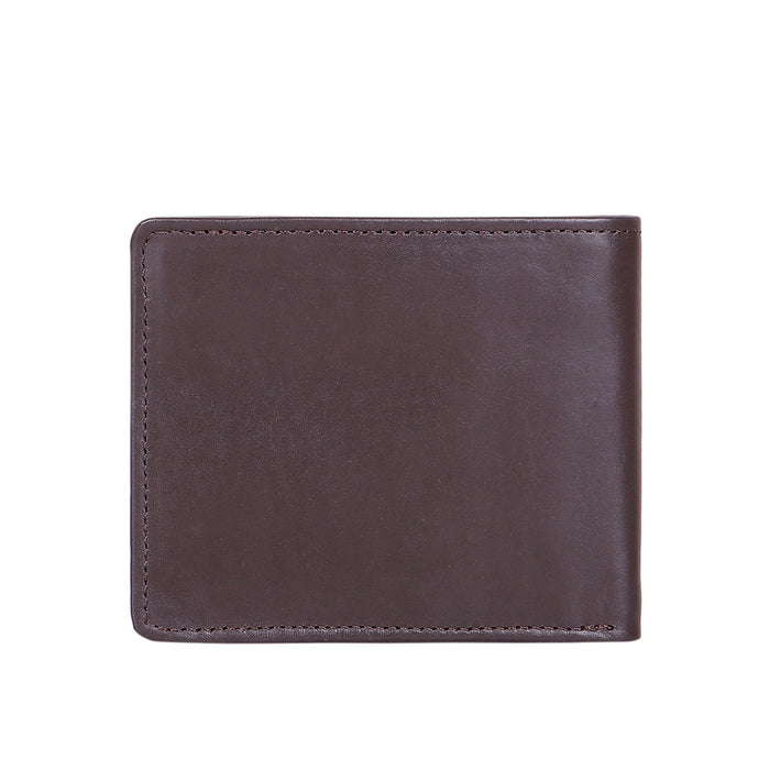 Ee Myw-02A  Brown Leather Bi-Fold Wallet