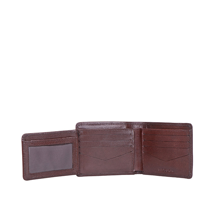 Ee Myw-02A  Brown Leather Bi-Fold Wallet
