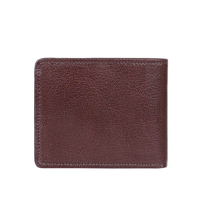 Ee Myw-02A  Brown Leather Bi-Fold Wallet