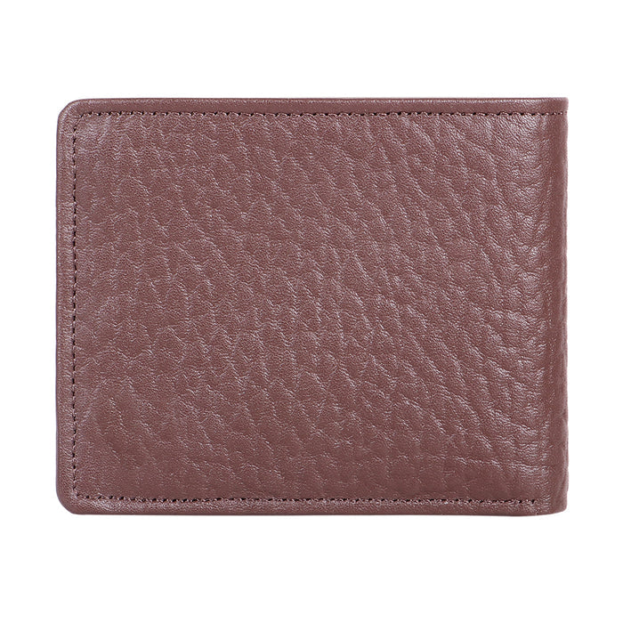 Ee Myw-02A  Brown Leather Bi-Fold Wallet