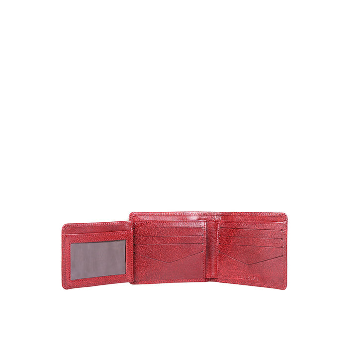 Ee Myw-02A  Red Leather Bi-Fold Wallet