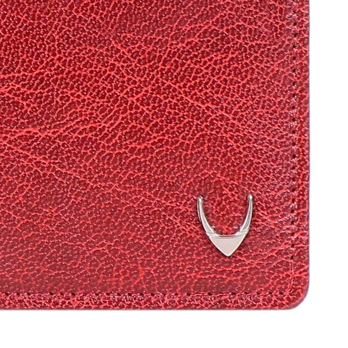 Ee Myw-02A  Red Leather Bi-Fold Wallet