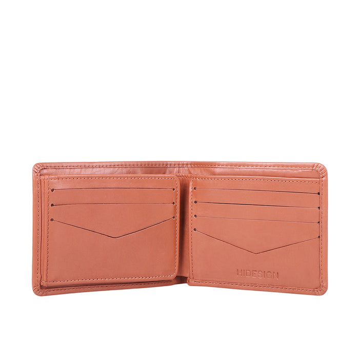 Ee Myw-02A  Tan Leather Bi-Fold Wallet