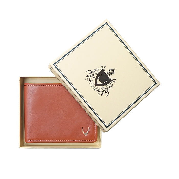 Ee Myw-02A  Tan Leather Bi-Fold Wallet