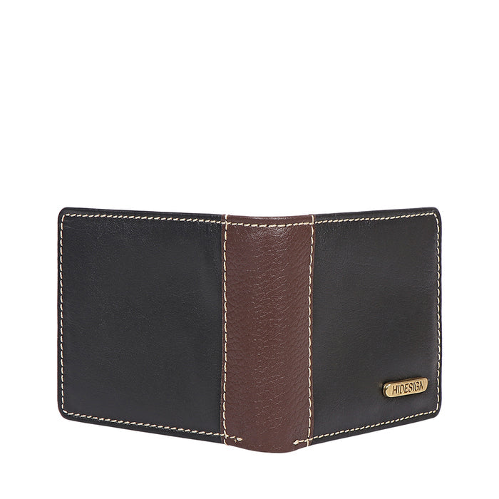Ee Myw-03  Black Leather Bi-Fold Wallet