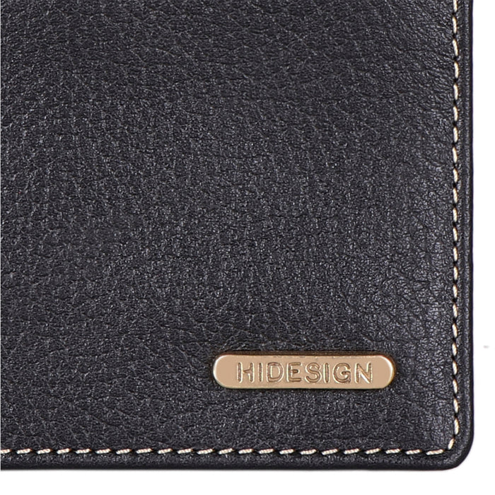 Ee Myw-03  Black Leather Bi-Fold Wallet