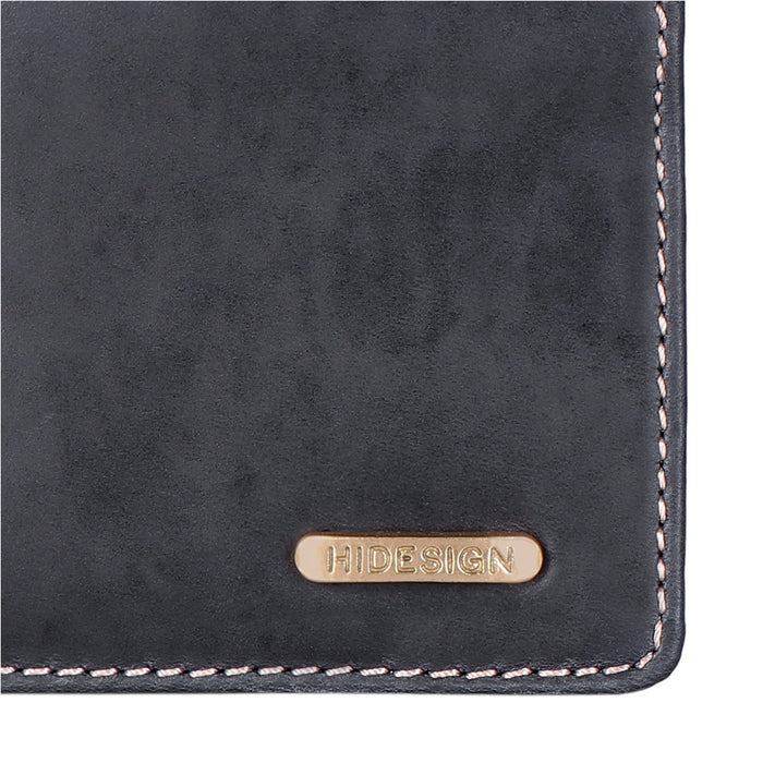 Ee Myw-03  Black Leather Bi-Fold Wallet