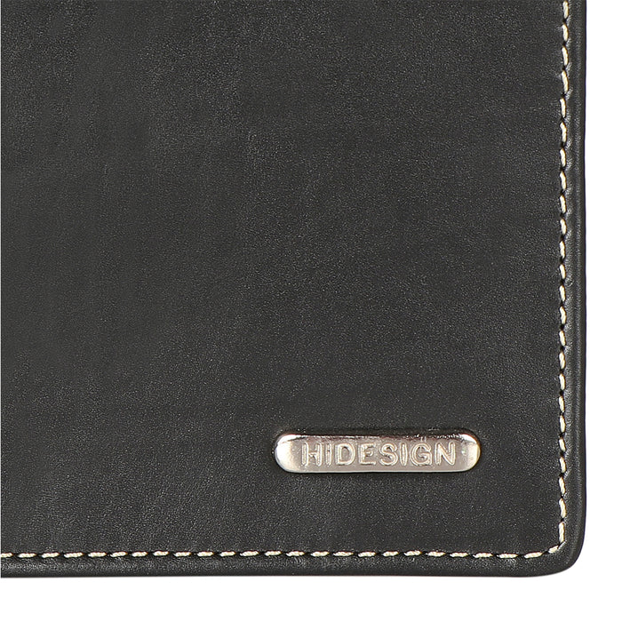 Ee Myw-03  Black Leather Bi-Fold Wallet