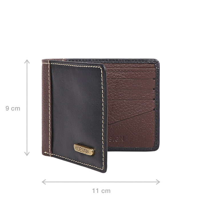 Ee Myw-03  Black Leather Bi-Fold Wallet