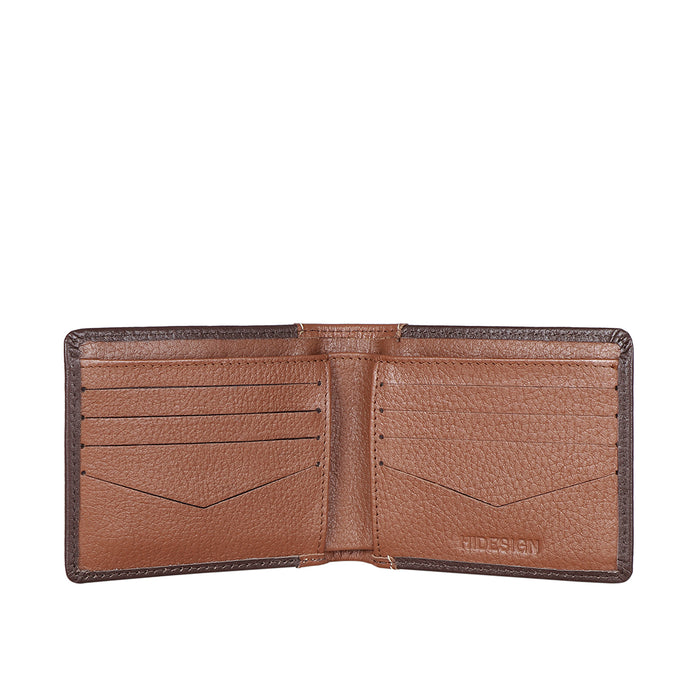 Ee Myw-03  Brown Leather Bi-Fold Wallet