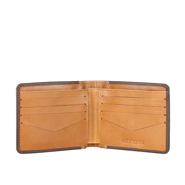 Ee Myw-03  Brown Leather Bi-Fold Wallet