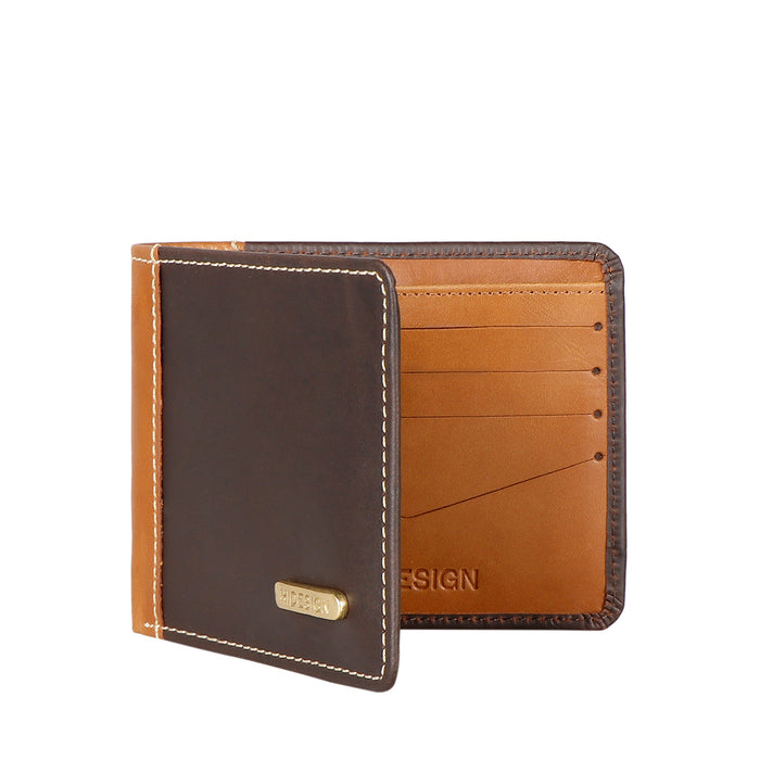 Ee Myw-03  Brown Leather Bi-Fold Wallet
