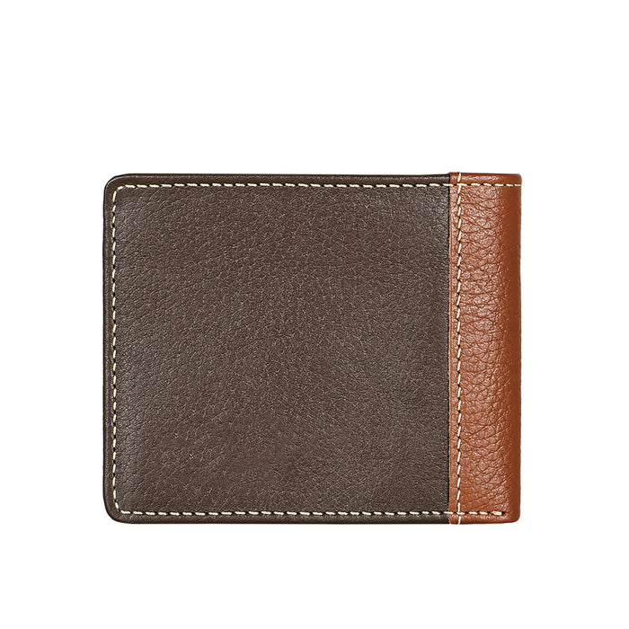Ee Myw-03  Brown Leather Bi-Fold Wallet